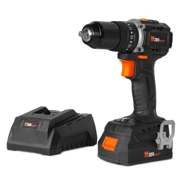 WEN 20121 20V Max Brushless Cordless 1 2-Inch Hammer Drill and Driver with 2.0 Ah Lithium-Ion Battery and Charger Fashion - Image 5