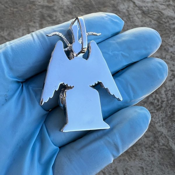 925 Sterling Silver Baphomet Moissanite VVS1 Goat Satan Devil Pendant Hot on Sale - Image 4
