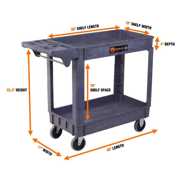 WEN 73002 500-Pound Capacity 40 by 17-Inch Service Utility Cart For Cheap - Image 2