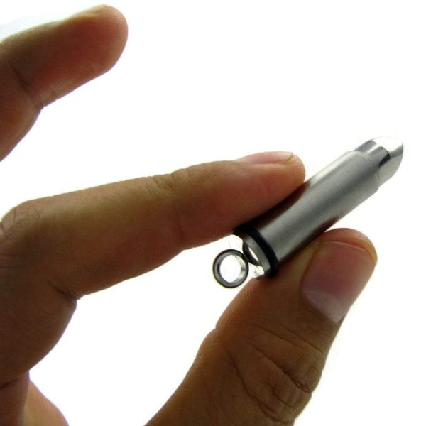 Hollow Stainless Steel Bullet Shape Pendant Online - Image 3