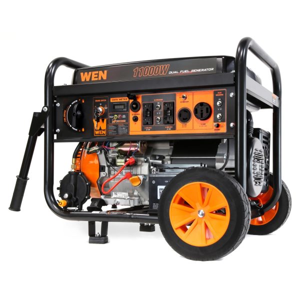WEN DF1100X 11,000-Watt 120V 240V Dual Fuel Portable Generator with Wheel Kit, Electric Start, and CO Watchdog For Discount