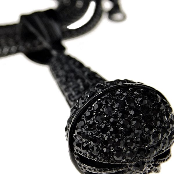 All-Black Mic Pendant Microphone 36  Franco Chain Necklace Online Hot Sale - Image 3