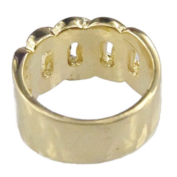 Mens Iced Cuban Link Gold Finish Hip Hop Ring 25MM Sale - Image 4