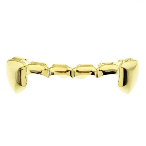 14K Gold Plated Slim Bar Bottom Teeth Grillz Supply