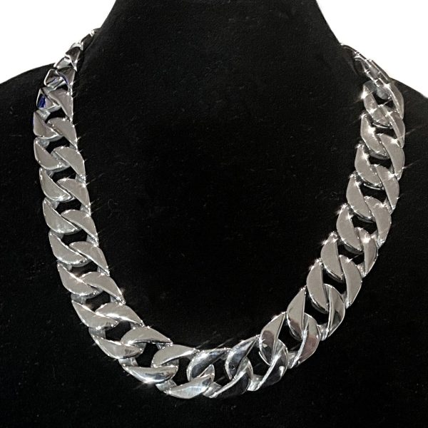 Men s Huge Chain Silver Cuban Link Stainless Steel 25MM Necklace 24  Online Hot Sale