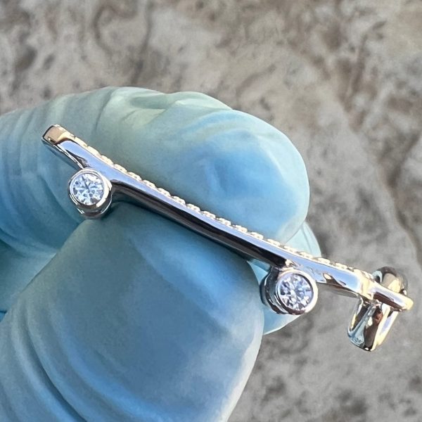925 Sterling Silver Skateboard Iced Flooded Out Moissanite Pendant Cheap - Image 3