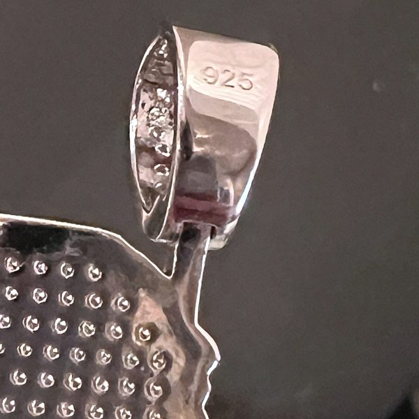 925 Sterling Silver State of New York CZ Iced NY Charm Pendant Supply - Image 3