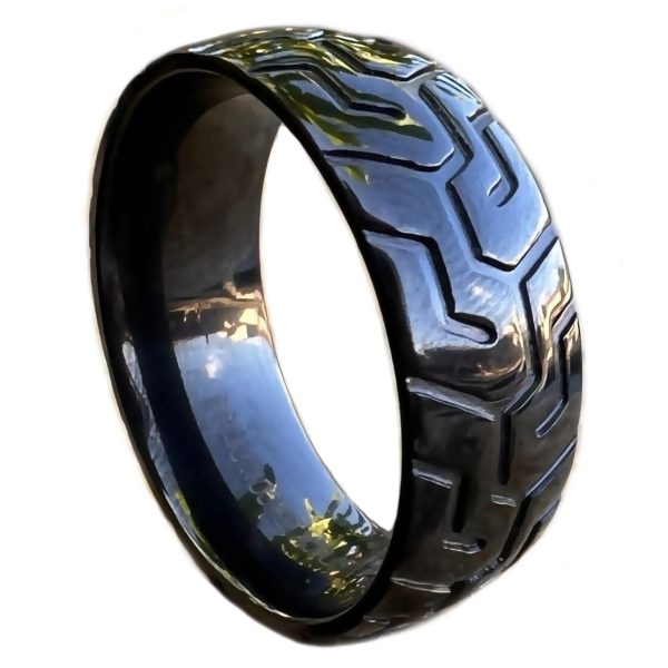 Black Zirconium Sports Car Biker Motorcycle Tire Tread Ring Supply