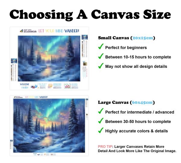 Enchanted Winter Landscape with Northern Lights Online Hot Sale - Image 3