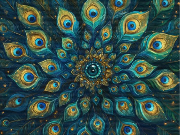 Peacock Feather Mandala Online Hot Sale - Image 5
