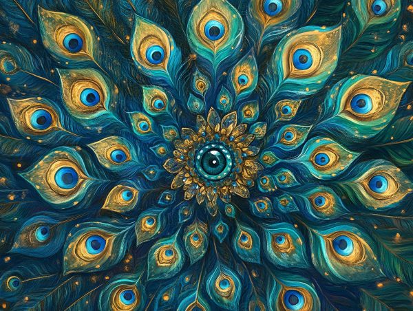 Peacock Feather Mandala Online Hot Sale - Image 2