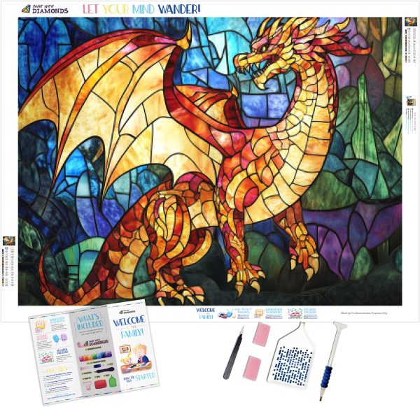 Fantasy Stained Glass Dragon For Cheap