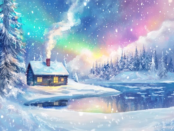 Peaceful Winter Cabin By A Frozen Lake Cheap - Image 2