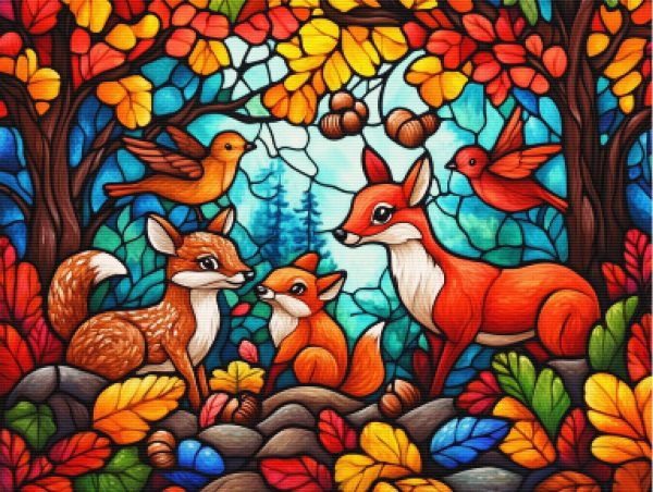 Forest Animals in Autumn Online Sale - Image 5