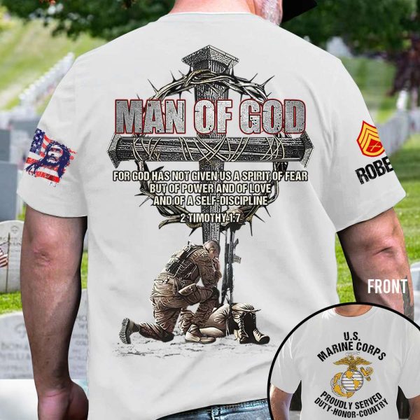 Custom Military Rank Gifts For Veteran Shirt Soldier Kneeling at Cross 02ACDT060724 Hot on Sale