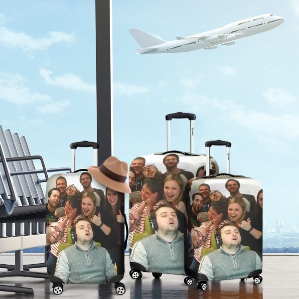 Custom Photo Luggage Cover, Funny Gift For Friends Upcoming Trips 03qhqn060724 For Sale - Image 2